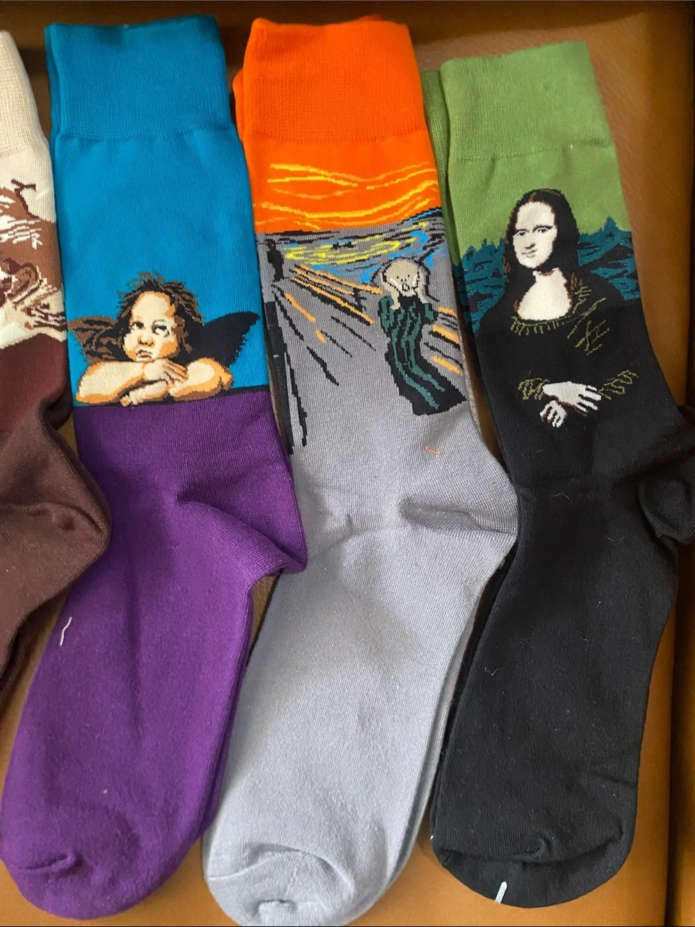 Assorted Artistic Men's Crew Socks - Multi-Color Pack
